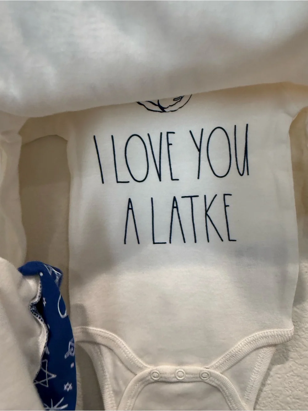 NWT Rae Dunn Baby HANNAKUH Onesie Set of 3 & Hat